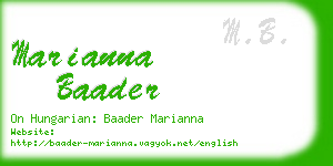 marianna baader business card